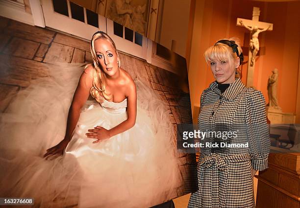 Singer/Songwriter Bekka Bramlett attends the memorial service for Mindy McCready at Cathedral of the Incarnation on March 6, 2013 in Nashville,...