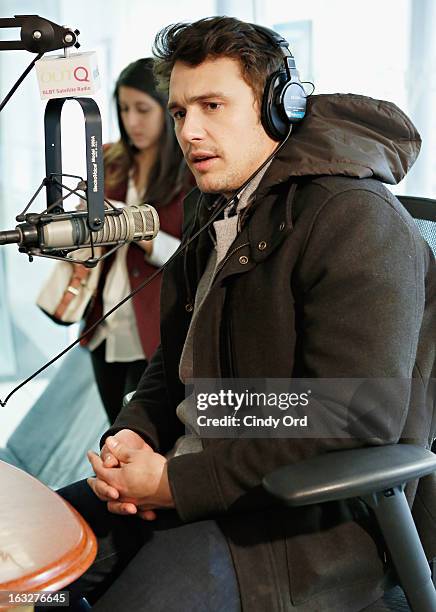 Actor James Franco visits 'The Morning Jolt With Larry Flick' at the SiriusXM Studios on March 6, 2013 in New York City.