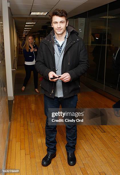 Actor James Franco visits the SiriusXM Studios on March 6, 2013 in New York City.