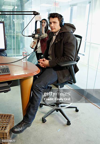 Actor James Franco visits 'The Morning Jolt With Larry Flick' at the SiriusXM Studios on March 6, 2013 in New York City.