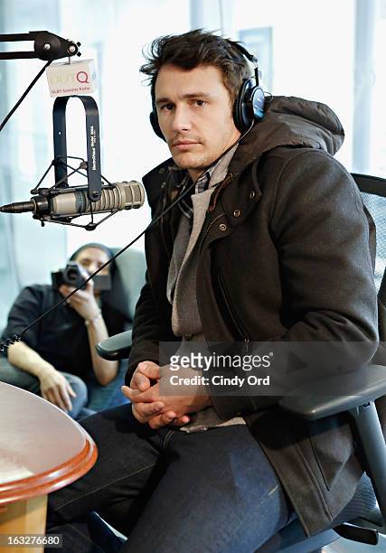 Actor James Franco visits 'The Morning Jolt With Larry Flick' at the SiriusXM Studios on March 6, 2013 in New York City.