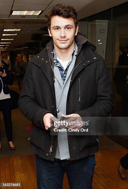 Actor James Franco visits the SiriusXM Studios on March 6, 2013 in New York City.