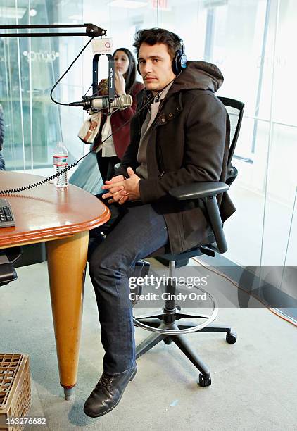 Actor James Franco visits 'The Morning Jolt With Larry Flick' at the SiriusXM Studios on March 6, 2013 in New York City.