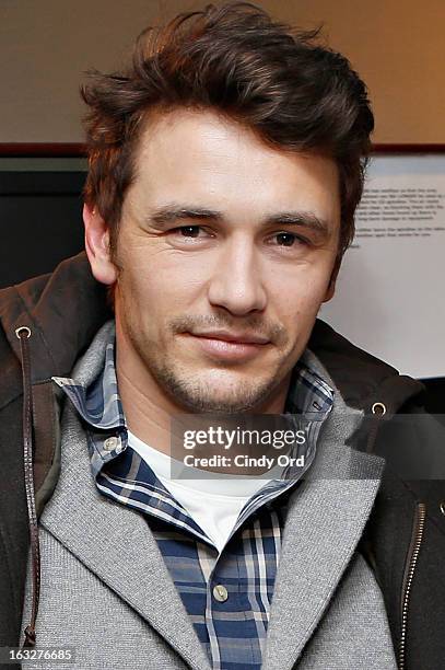 Actor James Franco visits the SiriusXM Studios on March 6, 2013 in New York City.