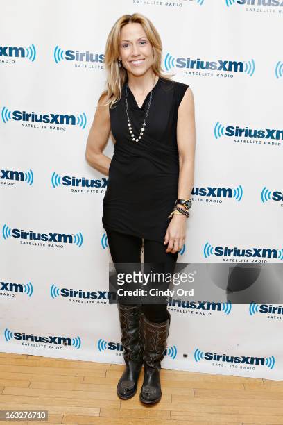 Singer Sheryl Crow visits the SiriusXM Studios on March 6, 2013 in New York City.