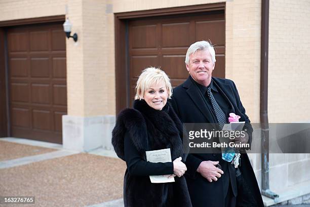 Lorrie Morgan and Randy White attend the memorial service for Mindy McCready at Cathedral of the Incarnation on March 6, 2013 in Nashville,...