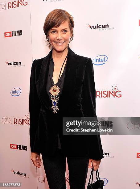 Actress Carey Lowell attends the "Girl Rising" premiere at The Paris Theatre on March 6, 2013 in New York City.