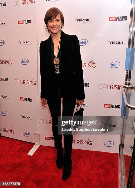 Actress Carey Lowell attends the "Girl Rising" premiere at The Paris Theatre on March 6, 2013 in New York City.