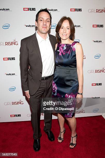 Richard Robbins and Holly Gordon attend the "Girl Rising" premiere at The Paris Theatre on March 6, 2013 in New York City.