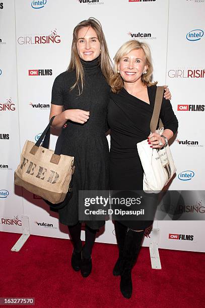 Lauren Bush Lauren and Sharon Bush attend the "Girl Rising" premiere at The Paris Theatre on March 6, 2013 in New York City.