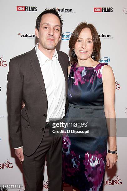 Richard Robbins and Holly Gordon attend the "Girl Rising" premiere at The Paris Theatre on March 6, 2013 in New York City.