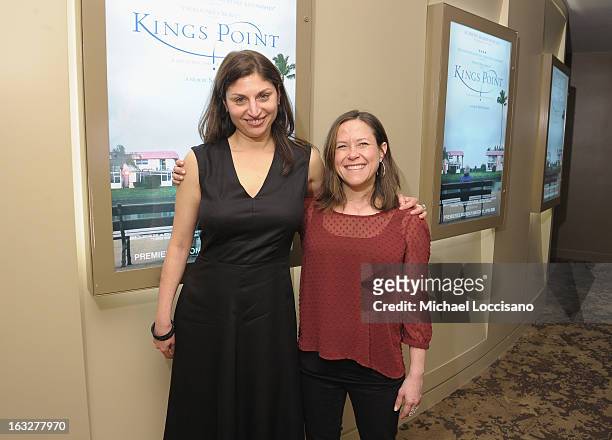 Filmmaker Sari Gilman and Susannah Ludwig attend the HBO Documentary Films special screening of KINGS POINT at HBO Theater on March 6, 2013 in New...