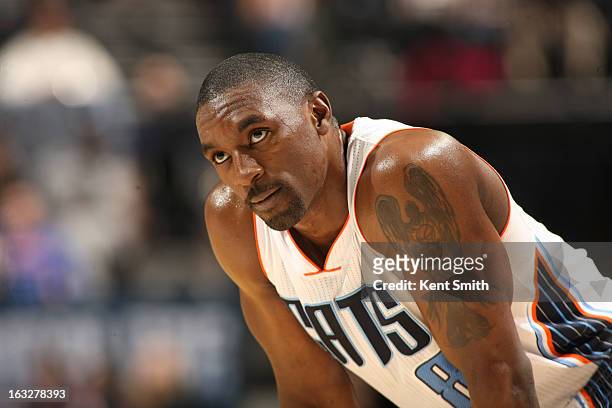 Ben Gordon of the Charlotte Bobcats looks on during the game against the Brooklyn Nets at the Time Warner Cable Arena on March 6, 2013 in Charlotte,...
