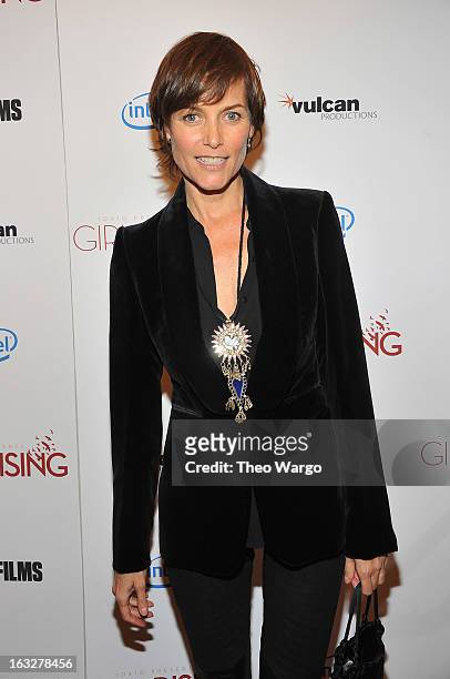 Carey Lowell attends the "Girl Rising" premiere at The Paris Theatre on March 6, 2013 in New York City.