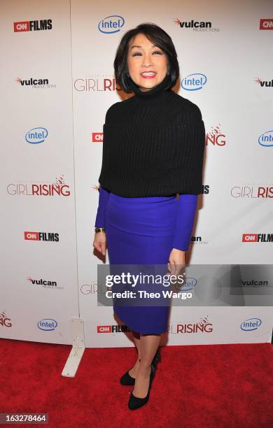 Connie Chung attends the "Girl Rising" premiere at The Paris Theatre on March 6, 2013 in New York City.