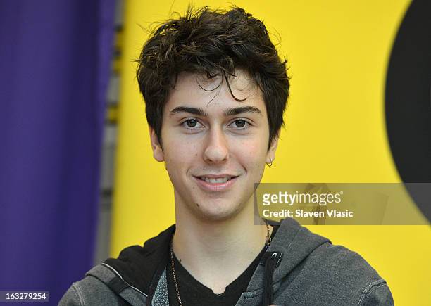 Actor Nat Wolff attends a sneak peek preview screening of "Admission" at Vilidus Prep on March 6, 2013 in the Bronx borough of New York City.