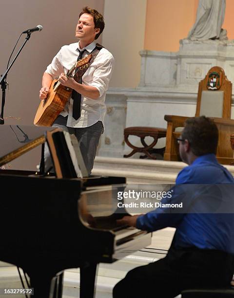 What I already Know" performed by Bryan White during the memorial service for Mindy McCready at Cathedral of the Incarnation on March 6, 2013 in...