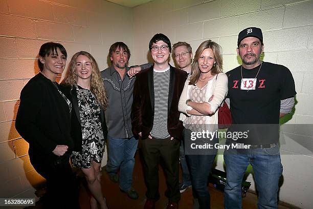 Michelle Burke Thomas, Marissa Ribisi, Richard Linklater, Wiley Wiggins, Anthony Rapp, Joey Lauren Adams and Nicky Katt pose before a Q&A for the...