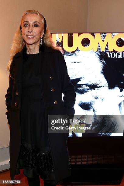 Franca Sozzani, Vogue Italia Editor in Chief, attends the charity auctioning of the first "Citroen DS3 Cabrio L'Uomo Vogue" hosted by L'Uomo Vogue...