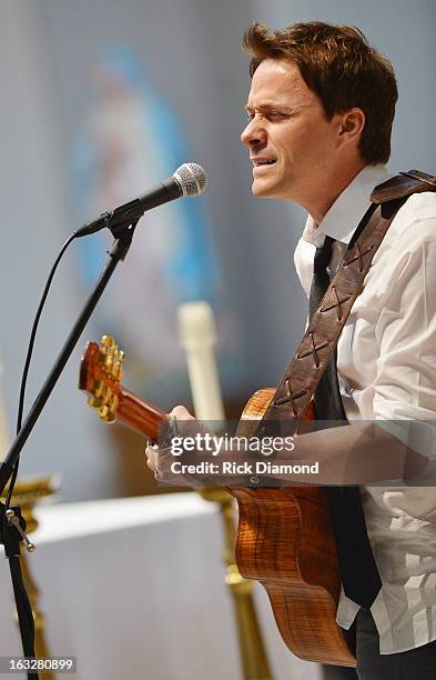 What I already Know" performed by Bryan White during the memorial service for Mindy McCready at Cathedral of the Incarnation on March 6, 2013 in...