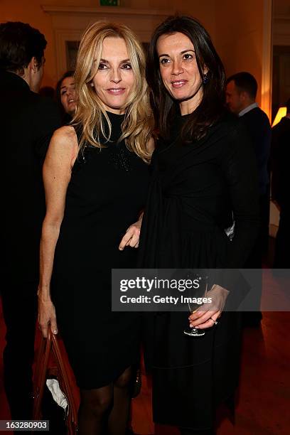 Laura Piva and guest attend the charity auctioning of the first "Citroen DS3 Cabrio L'Uomo Vogue" hosted by L'Uomo Vogue and Citroen at the Permanent...