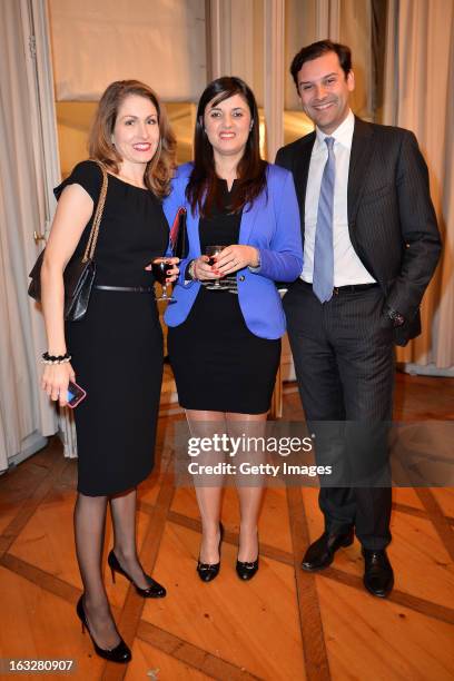 Monika Ismaili and guests attend the charity auctioning of the first "Citroen DS3 Cabrio L'Uomo Vogue" hosted by L'Uomo Vogue at the Permanent...