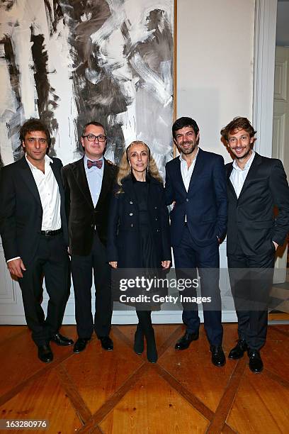 Adriano Giannini, Luca Dini, Director of Vanity Fair Italia, Franca Sozzani, Vogue Italia Editor in Chief, Pierfrancesco Favino and Giorgio Pasotti...