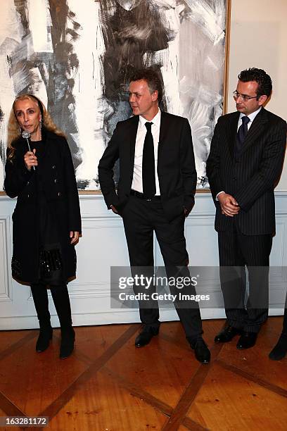 His Excellency Mr. Nicolas Niemtchinow , France Ambassador to Switzerland, Franca Sozzani, Vogue Italia Editor in Chief, Thierry Metroz, Head of...
