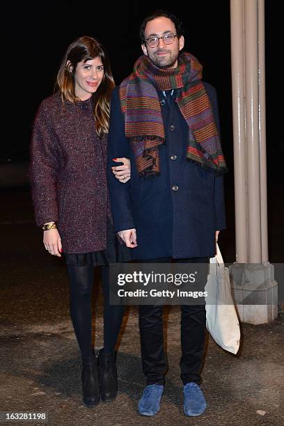 Hortense Meier and Florian Kettenacker attend the charity auctioning of the first "Citroen DS3 Cabrio L'Uomo Vogue" hosted by L'Uomo Vogue and...