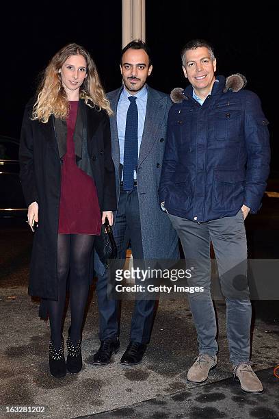 Margherita Puri Negri and guests attend the charity auctioning of the first "Citroen DS3 Cabrio L'Uomo Vogue" hosted by L'Uomo Vogue and Citroen at...