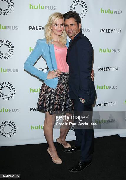 Actors Georgia King and John Stamos attend the 30th annual PaleyFest featuring the cast of "The New Normal" at Saban Theatre on March 6, 2013 in...