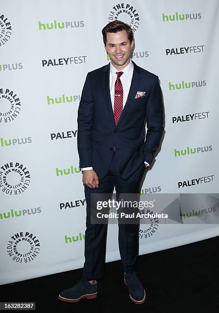 Actor Andrew Rannells attends the 30th annual PaleyFest featuring the cast of "The New Normal" at Saban Theatre on March 6, 2013 in Beverly Hills,...