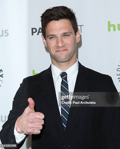 Actor Justin Bartha attends the 30th annual PaleyFest featuring the cast of "The New Normal" at Saban Theatre on March 6, 2013 in Beverly Hills,...