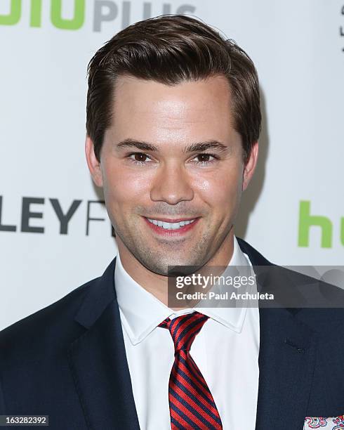 Actor Andrew Rannells attends the 30th annual PaleyFest featuring the cast of "The New Normal" at Saban Theatre on March 6, 2013 in Beverly Hills,...