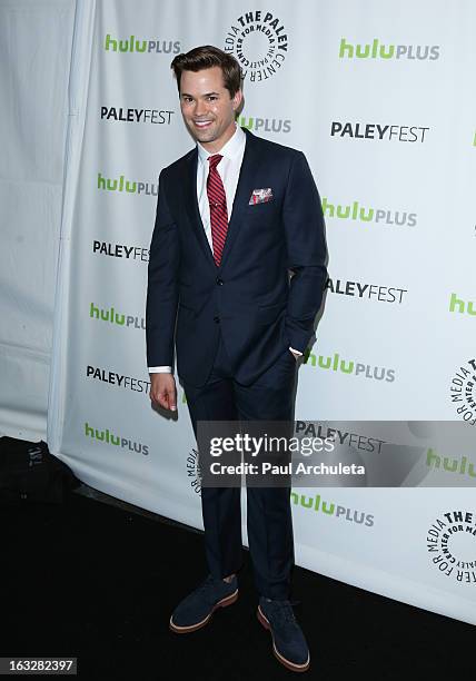 Actor Andrew Rannells attends the 30th annual PaleyFest featuring the cast of "The New Normal" at Saban Theatre on March 6, 2013 in Beverly Hills,...