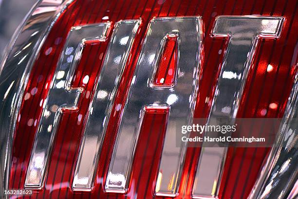 The Fiat logo is seen during the 83rd Geneva Motor Show on March 6, 2013 in Geneva, Switzerland. Held annually with more than 130 product premiers...