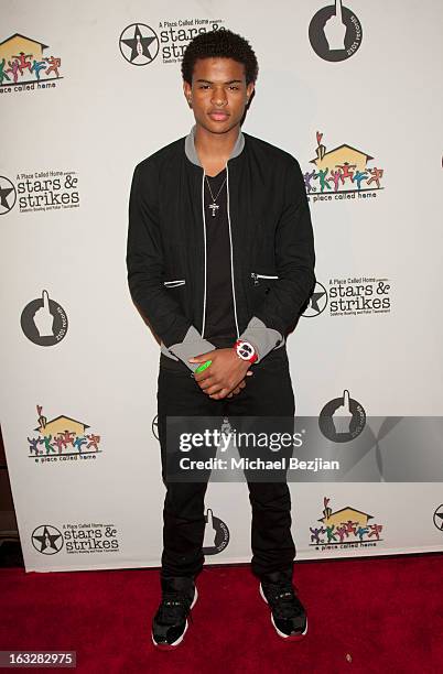 Trevor Jackson attends 7th Annual "Stars & Strikes" Celebrity Bowling And Poker Tournament Benefiting A Place Called Home at PINZ Bowling &...