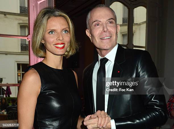 Sylvie Tellier and Jean Claude Jitrois attend the Jitrois - Front Row - PFW F/W 2013 at Hotel Saint James & Albany on March 6, 2013 in Paris, France.