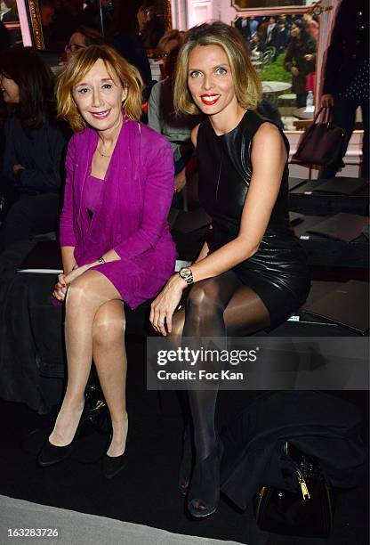 Marie Anne Chazeland Sylvie Tellier attend the Jitrois - Front Row - PFW F/W 2013 at Hotel Saint James & Albany on March 6, 2013 in Paris, France.