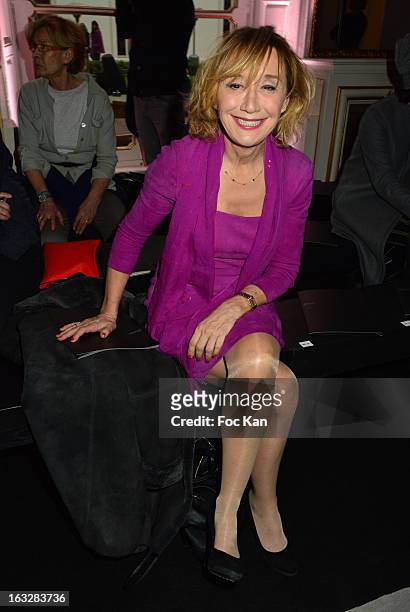 Marie Anne Chazelattends the Jitrois - Front Row - PFW F/W 2013 at Hotel Saint James & Albany on March 6, 2013 in Paris, France.