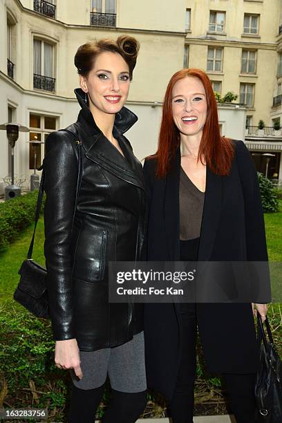 Frederique Bel and Audrey Fleurot attend the Jitrois - Front Row - PFW F/W 2013 at Hotel Saint James & Albany on March 6, 2013 in Paris, France.