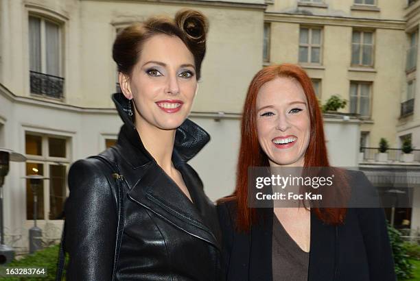 Frederique Bel and Audrey Fleurot attend the Jitrois - Front Row - PFW F/W 2013 at Hotel Saint James & Albany on March 6, 2013 in Paris, France.