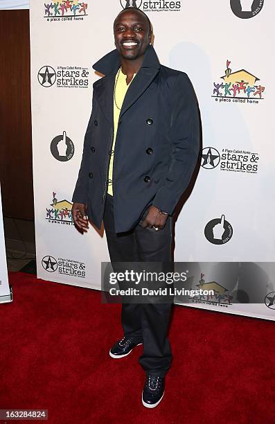 Recording artist Akon attends the 7th Annual "Stars & Strikes" Celebrity Bowling and Poker Tournament benefiting A Place Called Home at PINZ Bowling...