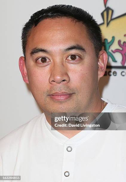 Man attends the 7th Annual "Stars & Strikes" Celebrity Bowling and Poker Tournament benefiting A Place Called Home at PINZ Bowling & Entertainment...