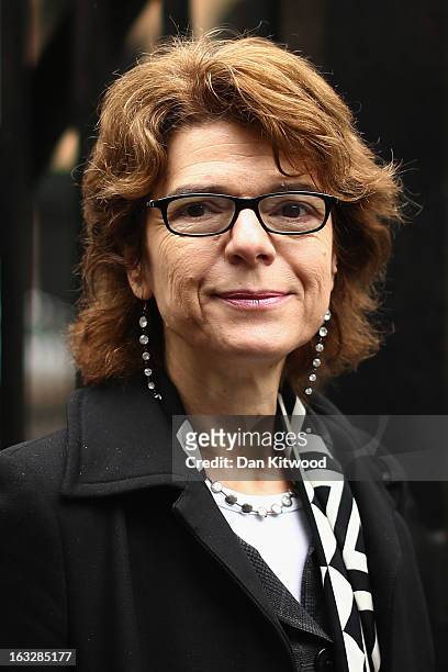 Vicky Pryce, ex-wife of Chris Huhne, arrives at Southwark Crown Court on March 7, 2013 in London, England. Former Cabinet member Chris Huhne has...