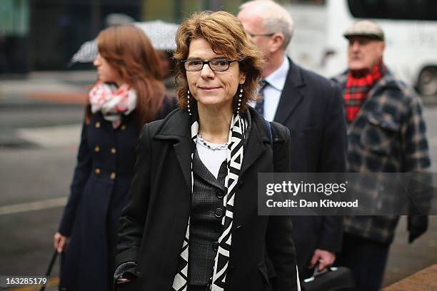 Vicky Pryce, ex-wife of Chris Huhne, arrives at Southwark Crown Court on March 7, 2013 in London, England. Former Cabinet member Chris Huhne has...