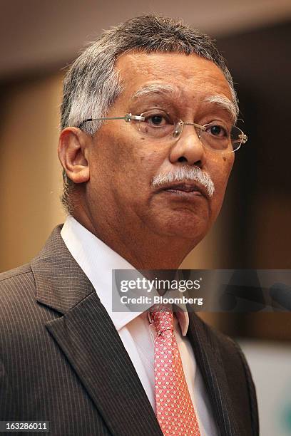 Shamsul Azhar Abbas, chief executive officer of Petroliam Nasional Bhd. , attends a news conference in Kuala Lumpur, Malaysia, on Thursday, March 7,...