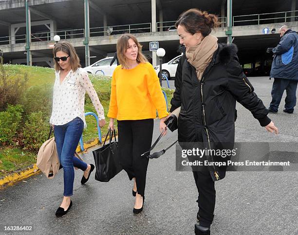 Marta Ortega's relatives visit Marta Ortega after giving birth her first son Amancio Alvarez at Quiron Hospital on March 6, 2013 in A Coruna, Spain.