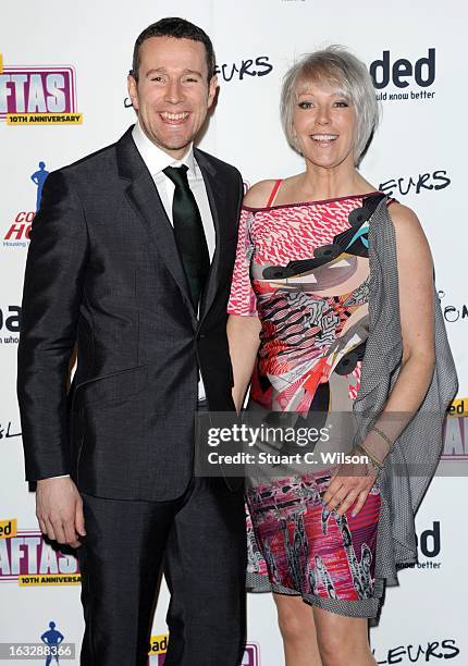 Max Rushden and Helen Chamberlain attend the Loaded LAFTA's at Sway on March 7, 2013 in London, England.