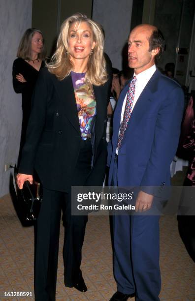 Actress Heather Thomas and husband Harry M. Brittenham attend the "American Oceans Campaign Benefit" on April 9, 1997 at the Beverly Wilshire Hotel...